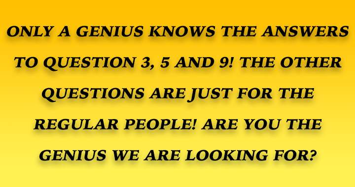 Do you belong to the regular people or are you a true genius?