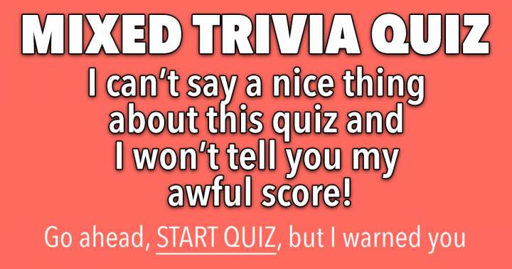 Banner for Trivia Quiz with a mix of questions.