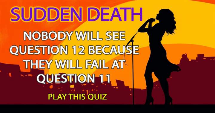 Banner for Who Sang This Song: Sudden Death Style