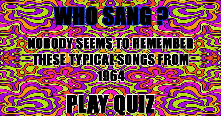 Banner for Who sang these songs from 1962