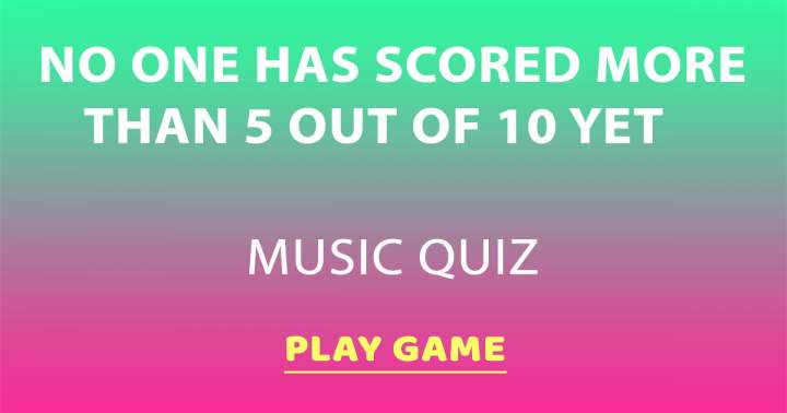 Quiz for the intellectually inclined: Music Edition.