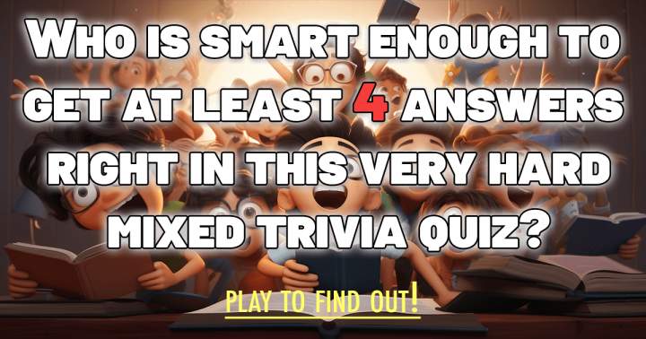 Quiz containing a blend of trivia.