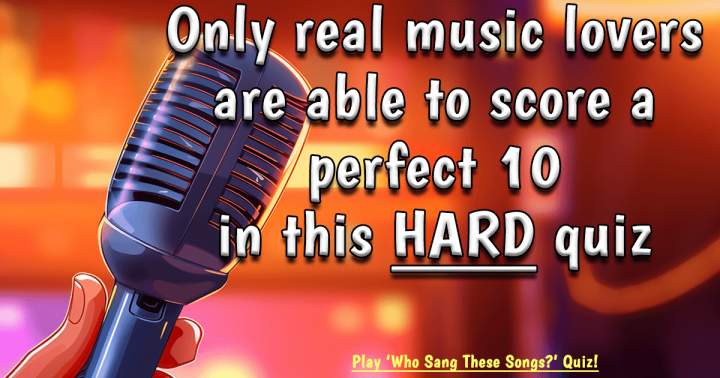 Banner for Can you tell me who sang these songs?