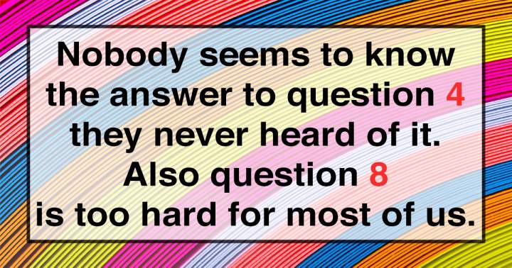 Quiz on General Knowledge