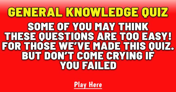 Challenging Knowledge Quiz