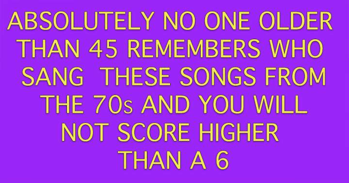 Banner for Can you identify the singers of these songs from the 70s?