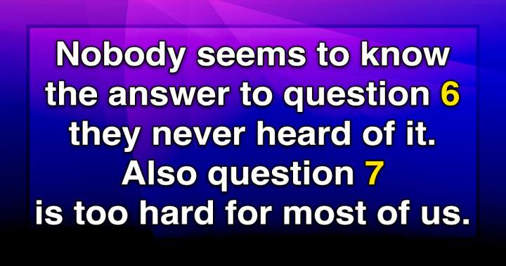 Banner for Challenging Trivia Quiz