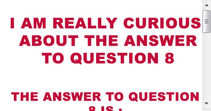 Can you tell me the solution to question 8?