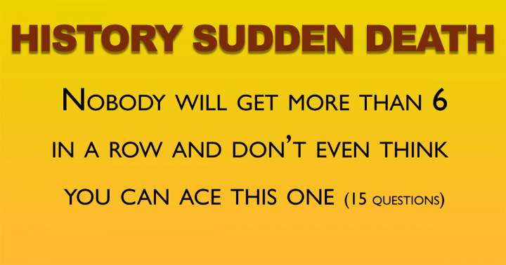 Banner for History Sudden Death Quiz