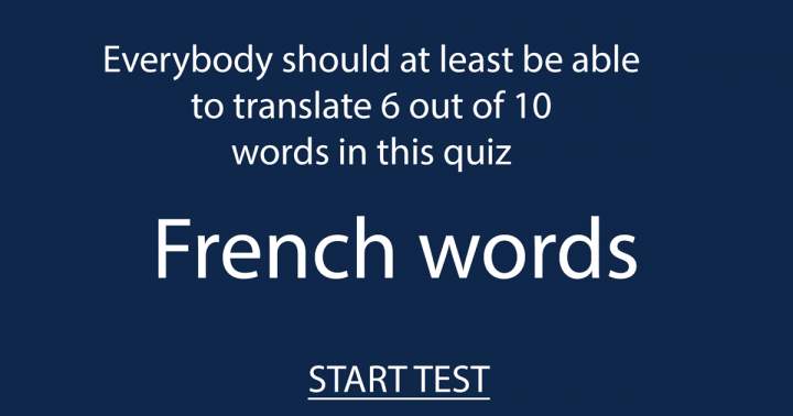 Banner for How well is your knowledge about the French language?