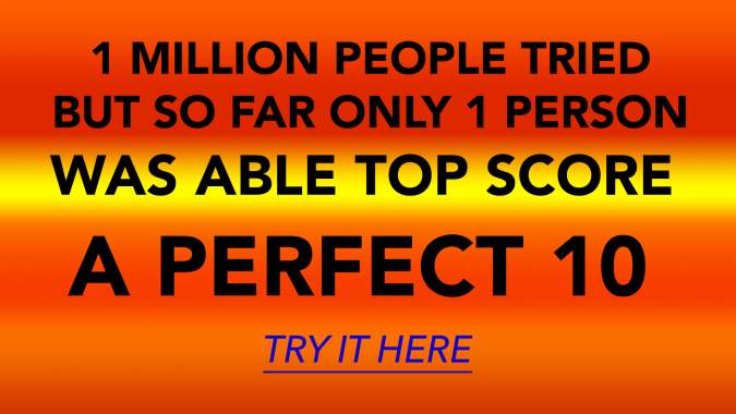Banner for Only the very smart will make a chance to score a flawless 10
