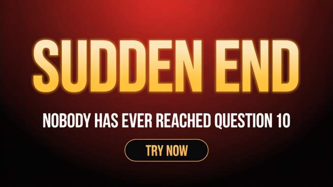 Banner for Nobody has ever reached question 10
