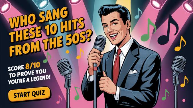 Banner for Who Sang These 10 Hits From The 50s?