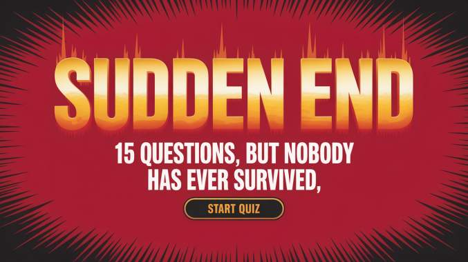 Banner for Sudden End Quiz