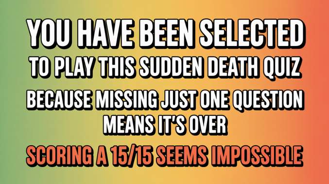 Banner for Quiz with a mix of 15 questions.