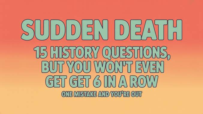 Banner for Hard quiz on historical events	