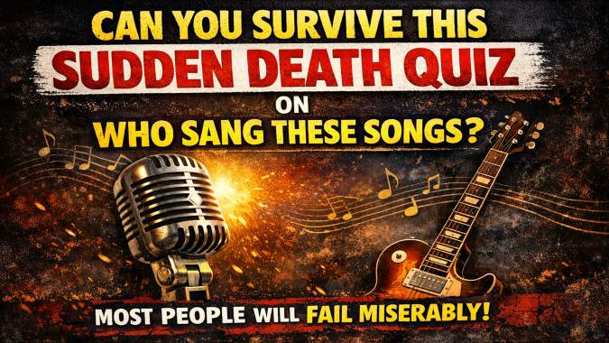 Banner for Can You Survive This Sudden Death Quiz on Who Sang These Songs?