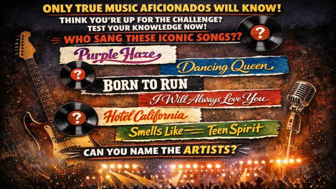Banner for Only true music aficionados will be able to guess who sang these iconic songs!