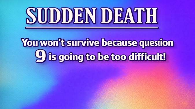 Banner for Sudden Death Quiz