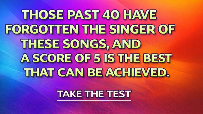 Banner for Who sang these songs?