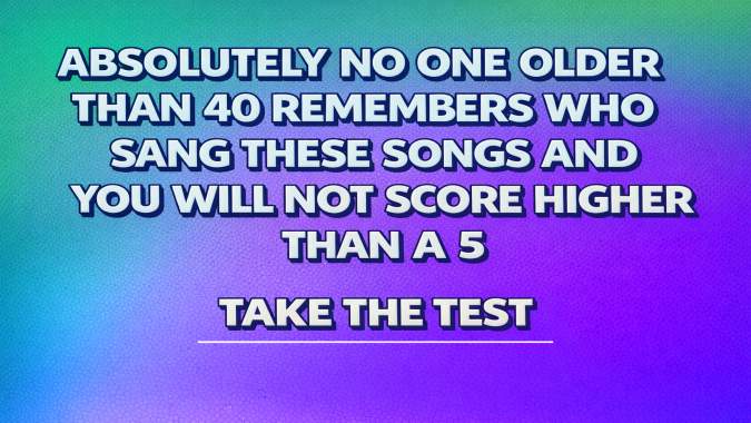 Banner for Can you tell who sang these songs?