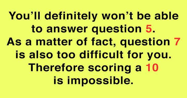 Banner for Scoring a 10 is impossible