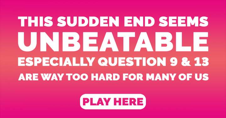 Banner for Unbeatable Sudden End