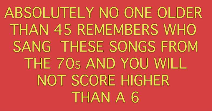 Banner for Who Sang These Songs From The 70s?