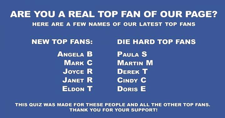 General Trivia specially made for our top fans!