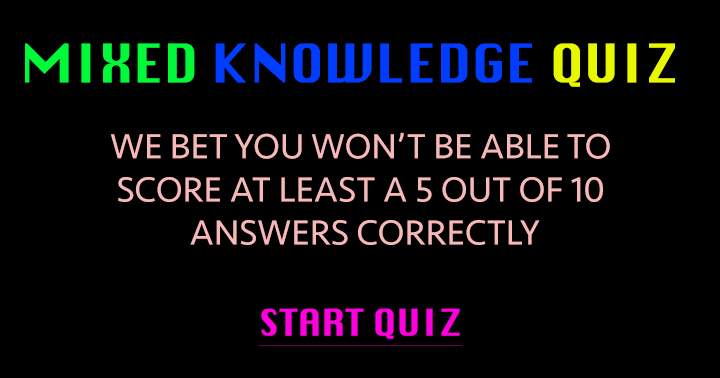Banner for Mixed Knowledge Quiz