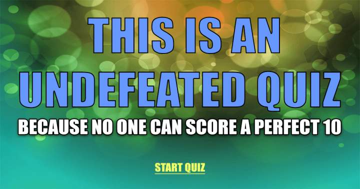 Undefeated Knowledge Quiz