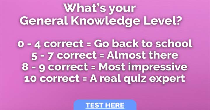 General Knowledge Level Test