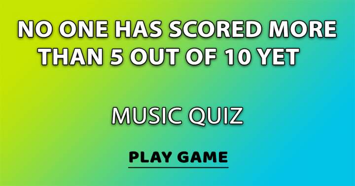 Music Quiz For Intelligent People