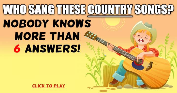 Who Sang These Country Songs?