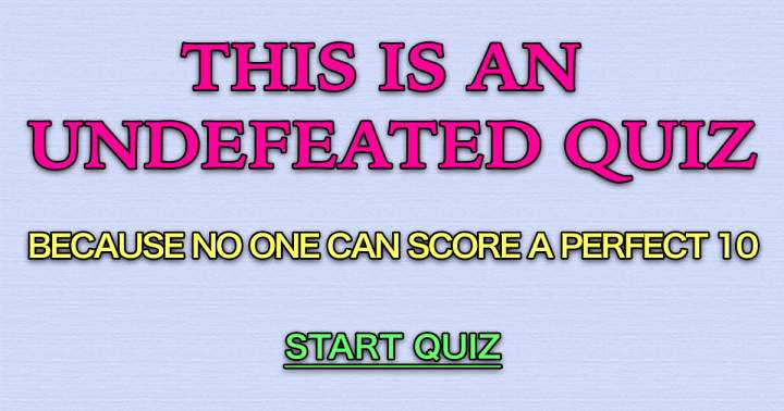 Undefeated Quiz