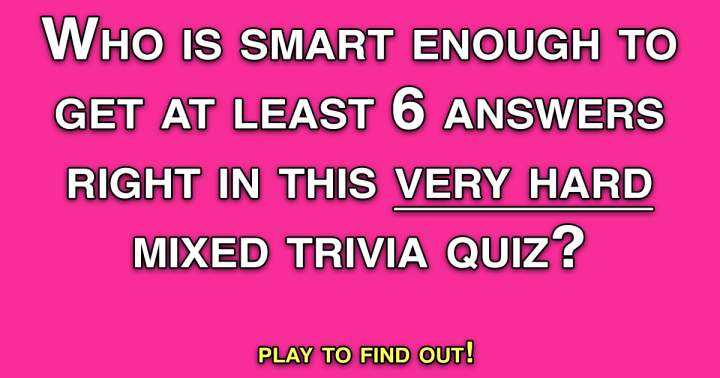 Mixed Trivia Quiz